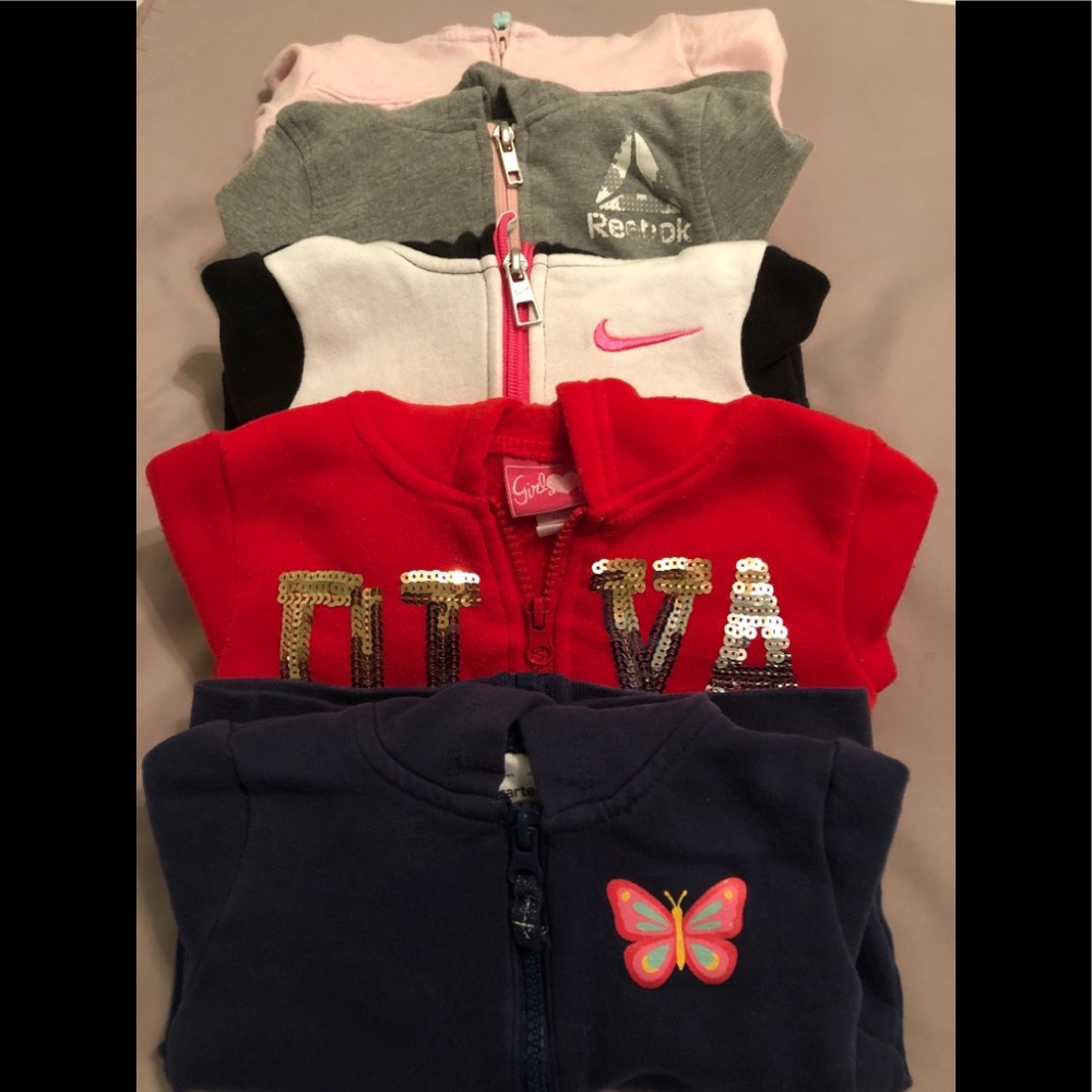 💥BUNDLE OF 5 baby girl hoodies💥